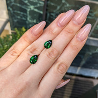 6.12&nbsp;Ct.Tw.Total Carat Weight Tsavorite Garnet Pair from Madagascar Life Style