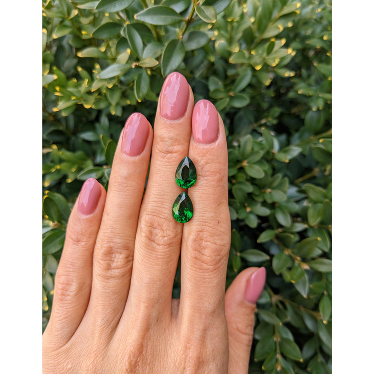 6.12 Ct.Tw. Tsavorite Garnet Pair from Madagascar