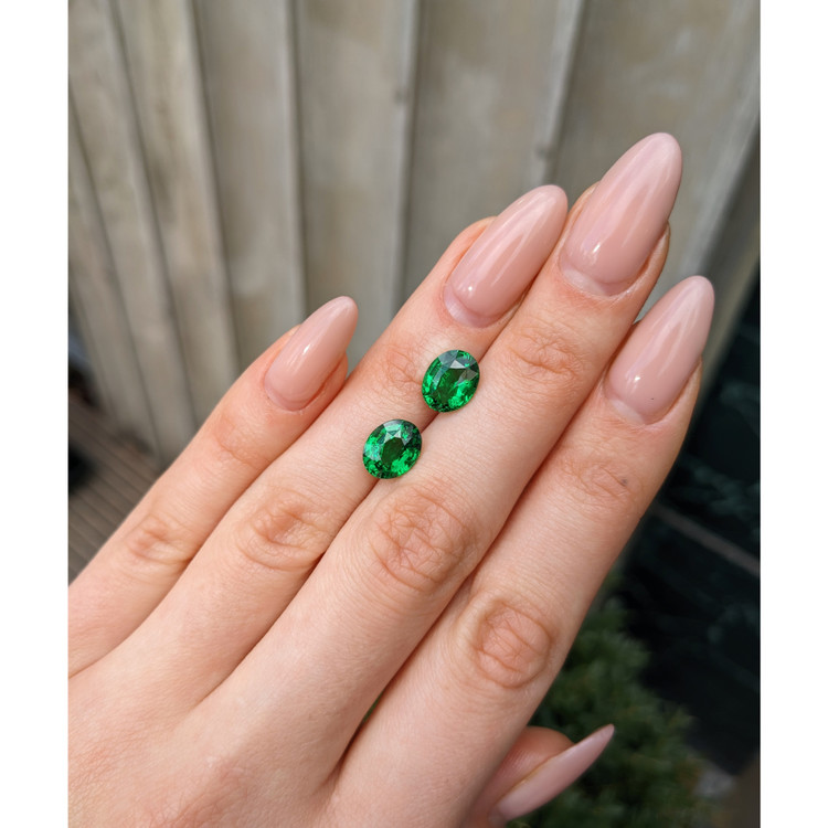 6.04 Ct.Tw. Tsavorite Garnet Pair from Madagascar