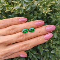 6.04&nbsp;Ct.Tw.Total Carat Weight Tsavorite Garnet Pair from Madagascar Life Style