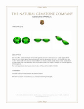 11.06 Ct.Tw.Total Carat Weight Tsavorite Garnet Pair from Madagascar Appraisal
