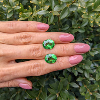 11.06&nbsp;Ct.Tw.Total Carat Weight Tsavorite Garnet Pair from Madagascar Life Style