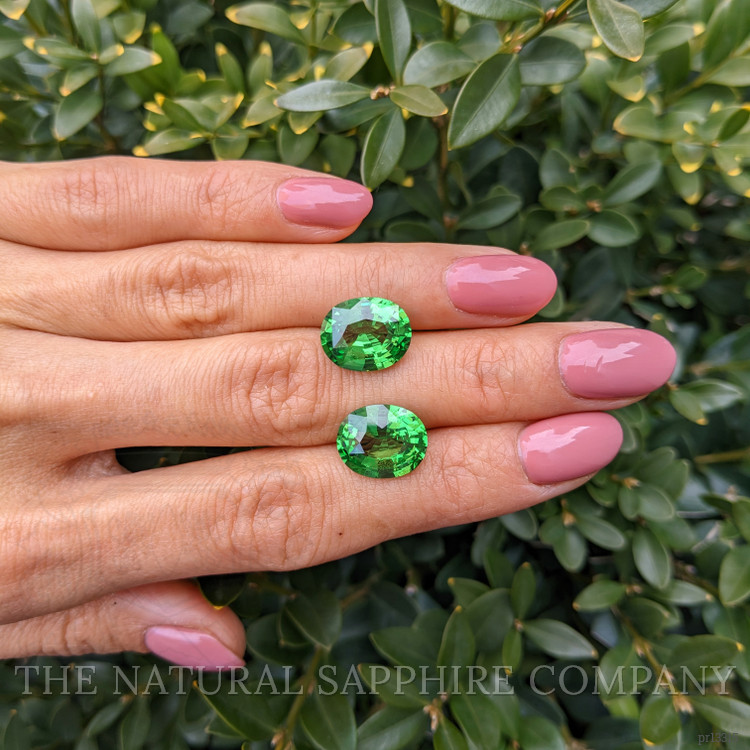 11.06 Ct.Tw. Tsavorite Garnet Pair from Madagascar