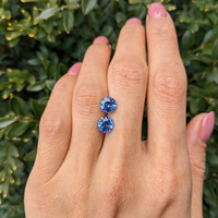3.31&nbsp;Ct.Tw.Total Carat Weight Blue Sapphire Pair from Ceylon (Sri Lanka) Life Style