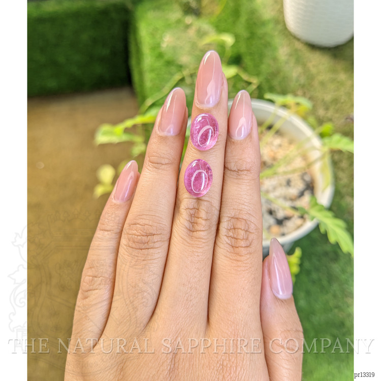 10.55 Ct.Tw. Cabochon Tourmaline Pair from Africa