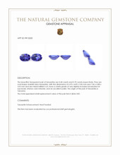 1.38 Ct.Tw.Total Carat Weight Violetish Blue Tanzanite Pair from Tanzania Appraisal