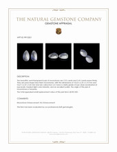 4.98 Ct.Tw.Total Carat Weight Blue Flash Cabochon Moonstone Pair from Tanzania Appraisal