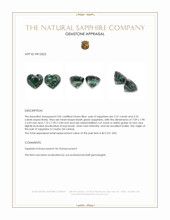 5.09 Ct.Tw.Total Carat Weight Bluish Green Sapphire Pair from Ceylon (Sri Lanka) Appraisal