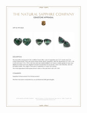 5.09 Ct.Tw.Total Carat Weight Bluish Green Sapphire Pair from Ceylon (Sri Lanka) Appraisal