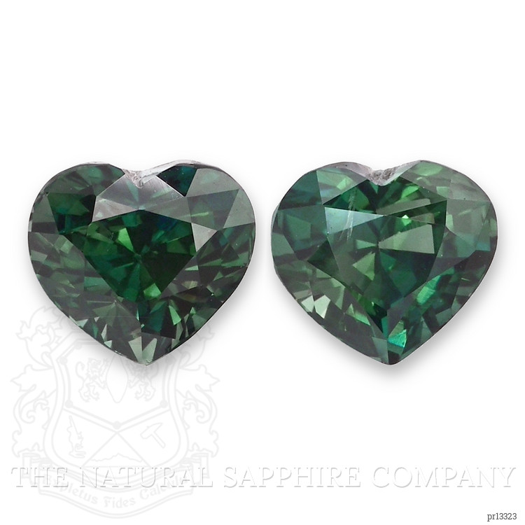 5.09 Ct.Tw. Bluish Green Sapphire Pair from Ceylon (Sri Lanka)