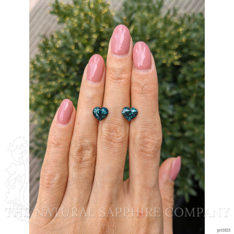 5.09 Ct.Tw. Bluish Green Sapphire Pair from Ceylon (Sri Lanka)