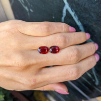 6.02 Ct.Tw.Total Carat Weight Ruby Pair from Mozambique Life Style