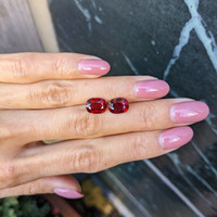 6.02 Ct.Tw.Total Carat Weight Ruby Pair from Mozambique Life Style