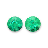 0.74 Ct.Tw.Total Carat Weight Emerald Pair from Colombia Video