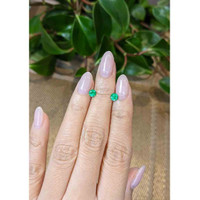 0.74&nbsp;Ct.Tw.Total Carat Weight Emerald Pair from Colombia Life Style