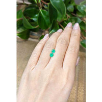 0.74 Ct.Tw.Total Carat Weight Emerald Pair from Colombia Life Style
