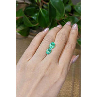 3.11&nbsp;Ct.Tw.Total Carat Weight Emerald Pair from Colombia Life Style