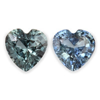 1.20&nbsp;Ct.Tw.Total Carat Weight Bluish Green Sapphire Pair from Ceylon (Sri Lanka) Video