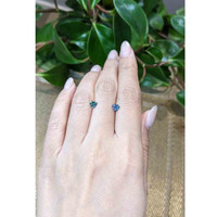 1.20&nbsp;Ct.Tw.Total Carat Weight Bluish Green Sapphire Pair from Ceylon (Sri Lanka) Life Style