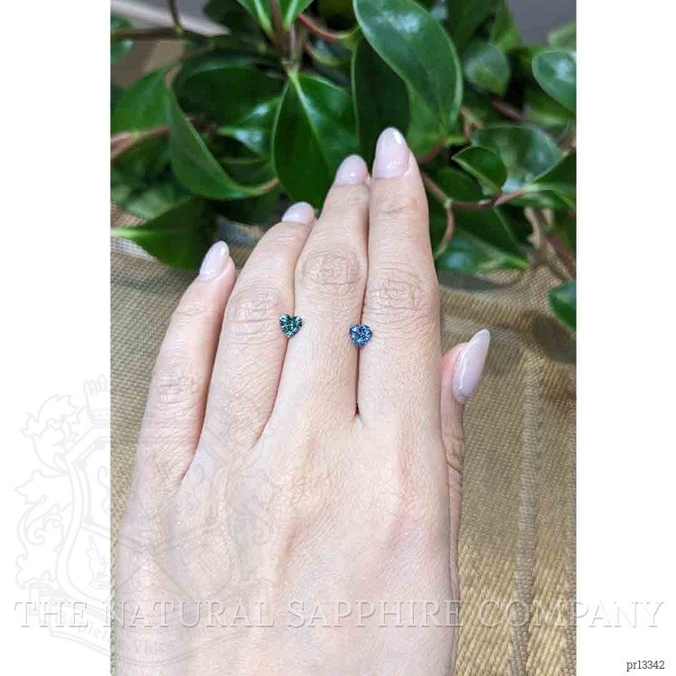 1.20 Ct.Tw. Bluish Green Sapphire Pair from Ceylon (Sri Lanka)