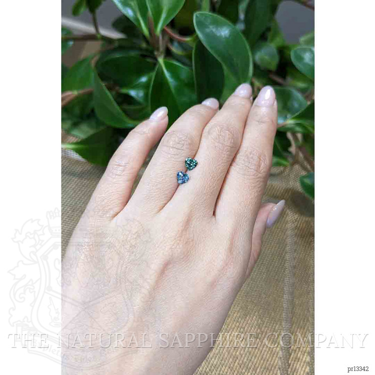 1.20 Ct.Tw. Bluish Green Sapphire Pair from Ceylon (Sri Lanka)