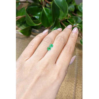 0.65&nbsp;Ct.Tw.Total Carat Weight Emerald Pair from Zambia Life Style