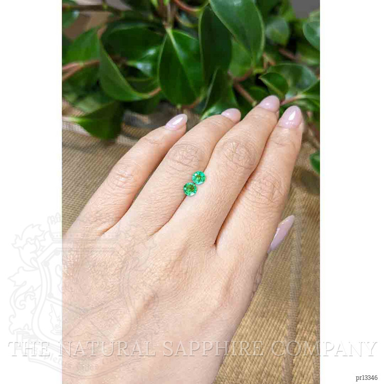 0.65 Ct.Tw. Emerald Pair from Zambia