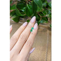 0.65&nbsp;Ct.Tw.Total Carat Weight Emerald Pair from Zambia Life Style