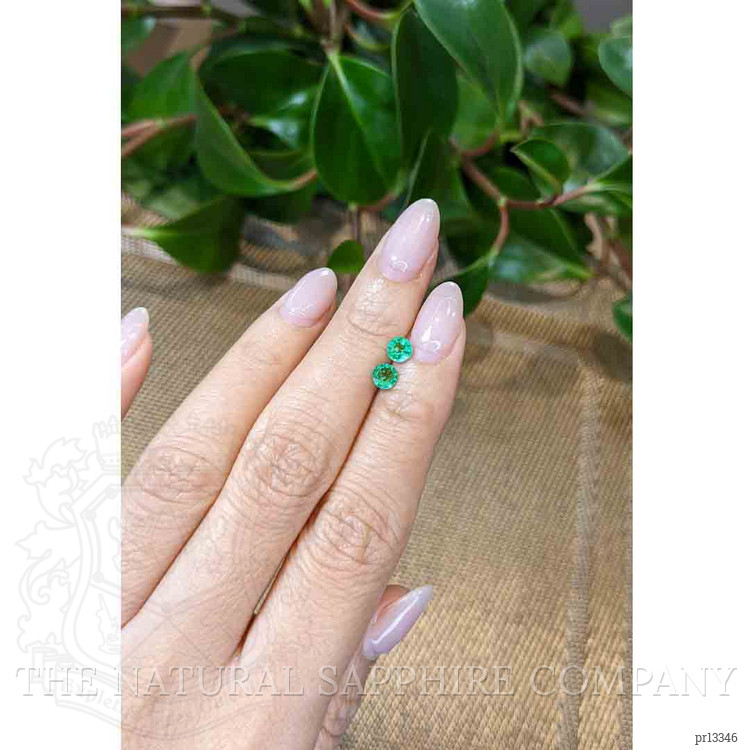 0.65 Ct.Tw. Emerald Pair from Zambia