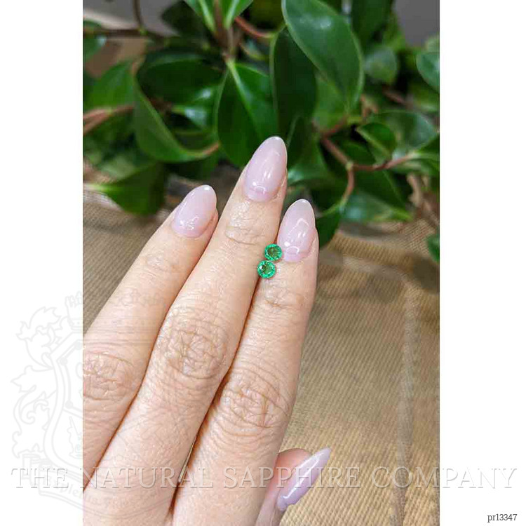 0.48 Ct.Tw. Emerald Pair from Zambia