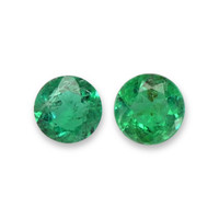 0.43 Ct.Tw.Total Carat Weight Emerald Pair from Zambia Video