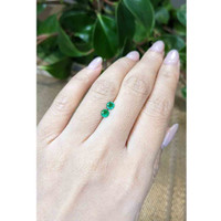 0.43 Ct.Tw.Total Carat Weight Emerald Pair from Zambia Life Style