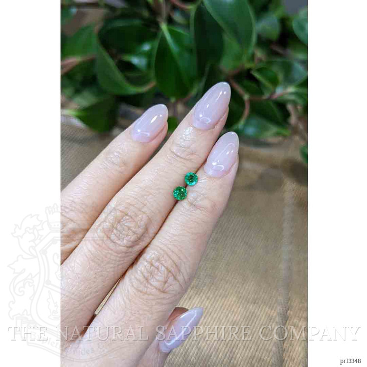 0.43 Ct.Tw. Emerald Pair from Zambia