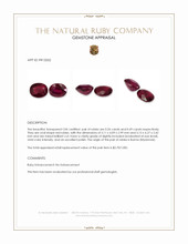 1.03 Ct.Tw.Total Carat Weight Ruby Pair from Burma (Myanmar) Appraisal