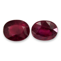 1.03&nbsp;Ct.Tw.Total Carat Weight Ruby Pair from Burma (Myanmar) Video