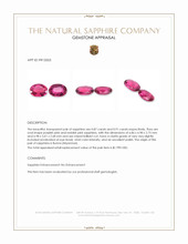 1.78&nbsp;Ct.Tw.Total Carat Weight Purplish Pink Sapphire Pair from Burma (Myanmar) Appraisal