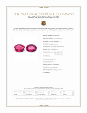 1.78&nbsp;Ct.Tw.Total Carat Weight Purplish Pink Sapphire Pair from Burma (Myanmar) Scan Report