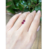 1.04&nbsp;Ct.Tw.Total Carat Weight Ruby Pair from Burma (Myanmar) Life Style