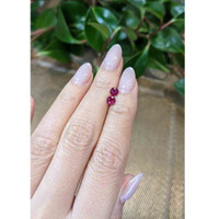 1.04&nbsp;Ct.Tw.Total Carat Weight Ruby Pair from Burma (Myanmar) Life Style