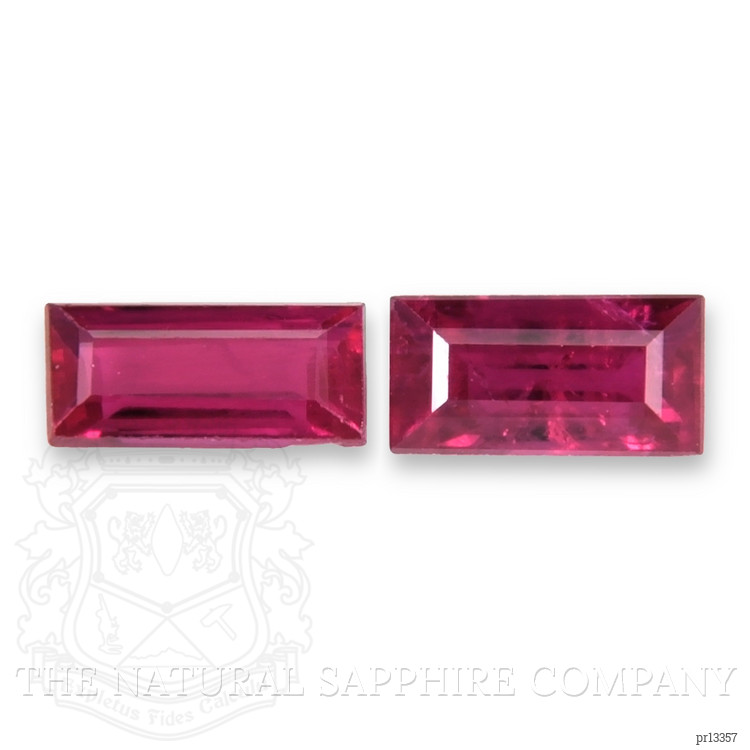 0.34 Ct.Tw. Pinkish Red Ruby Pair from Mozambique