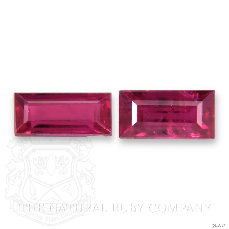 0.34 Ct.Tw. Pinkish Red Ruby Pair from Mozambique