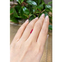 0.34 Ct.Tw.Total Carat Weight Pinkish Red Ruby Pair from Mozambique Life Style