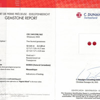 3.44&nbsp;Ct.Tw.Total Carat Weight Ruby Pair from Mozambique Scan Report