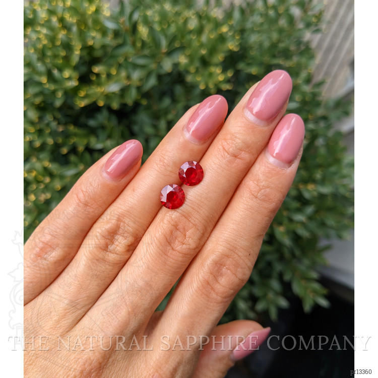 3.44 Ct.Tw. Ruby Pair from Mozambique