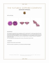 1.53 Ct.Tw.Total Carat Weight Purplish Pink Sapphire Pair from Ceylon (Sri Lanka) Appraisal