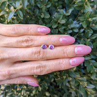 1.53&nbsp;Ct.Tw.Total Carat Weight Purplish Pink Sapphire Pair from Ceylon (Sri Lanka) Life Style