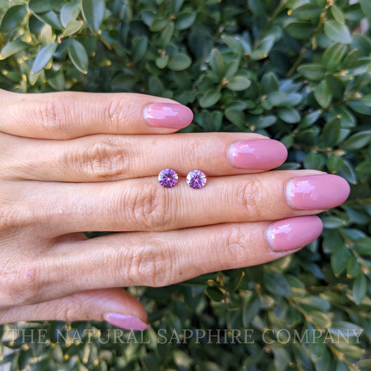 1.53 Ct.Tw. Purplish Pink Sapphire Pair from Ceylon (Sri Lanka)