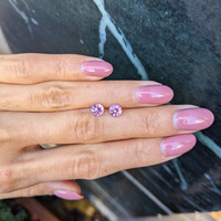 1.53&nbsp;Ct.Tw.Total Carat Weight Purplish Pink Sapphire Pair from Ceylon (Sri Lanka) Life Style