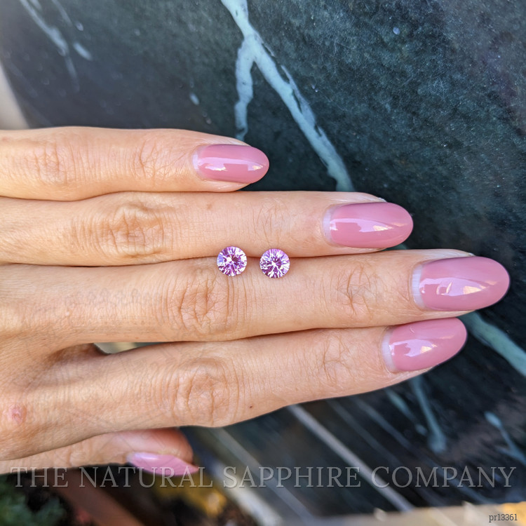 1.53 Ct.Tw. Purplish Pink Sapphire Pair from Ceylon (Sri Lanka)