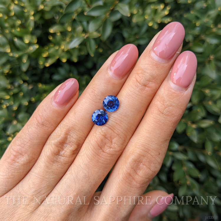 3.60 Ct.Tw. Blue Sapphire Pair from Ceylon (Sri Lanka)